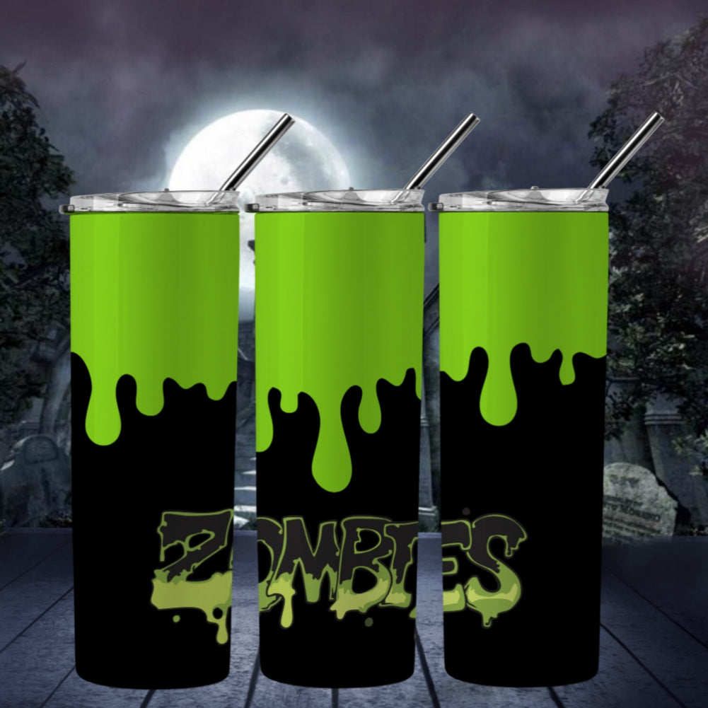 Zombie Hand Custom Engraved Tumbler w/straw & lid- 20oz Stainless