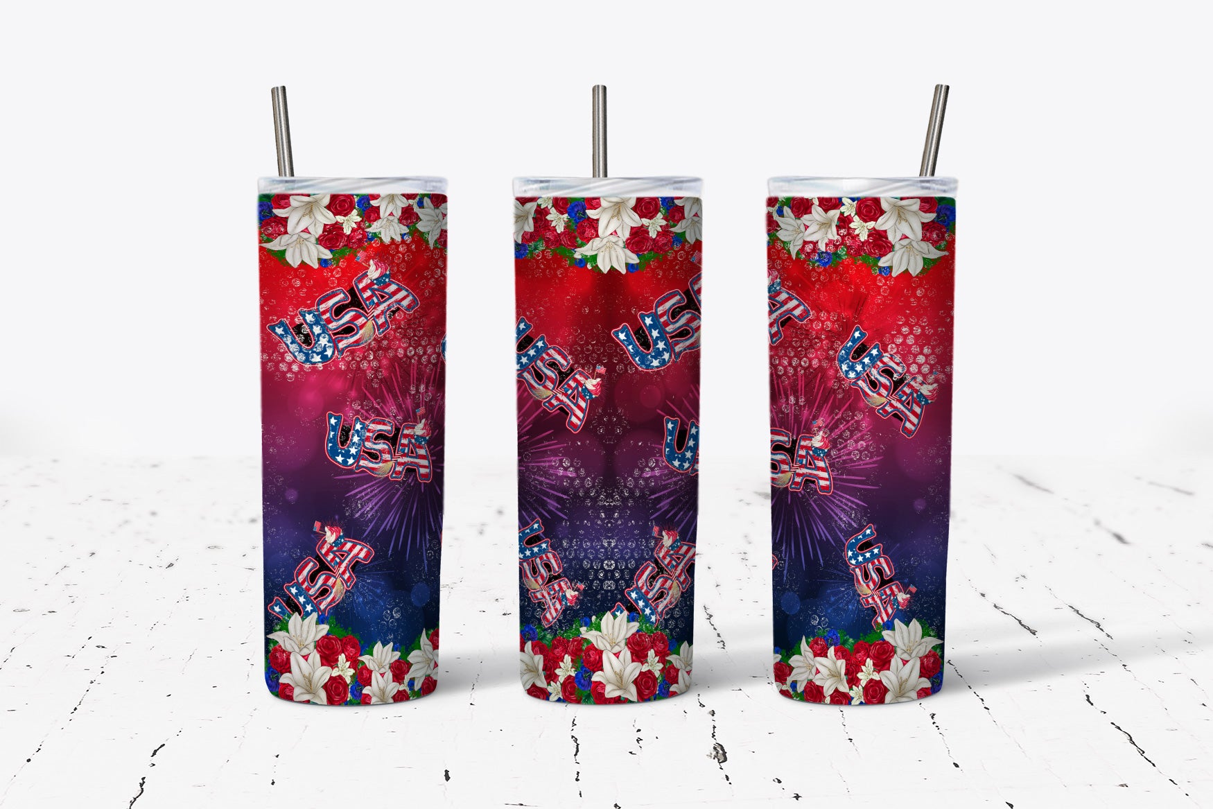 4th July USA 20oz Tumbler