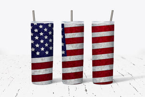 American Flag - Colored Concrete 20oz Tumbler