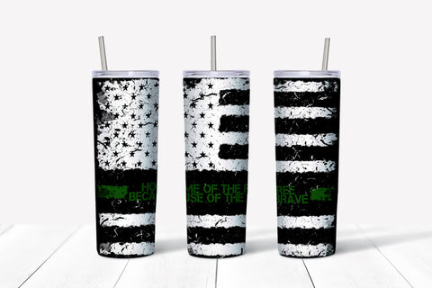 American Flag Distressed - Home of the Free Tumbler