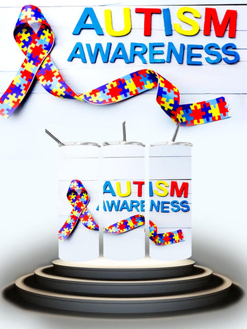 Autism Awareness Ribbon Tumbler