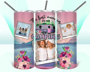 Best Memories Are Made Camping Collage Tumbler