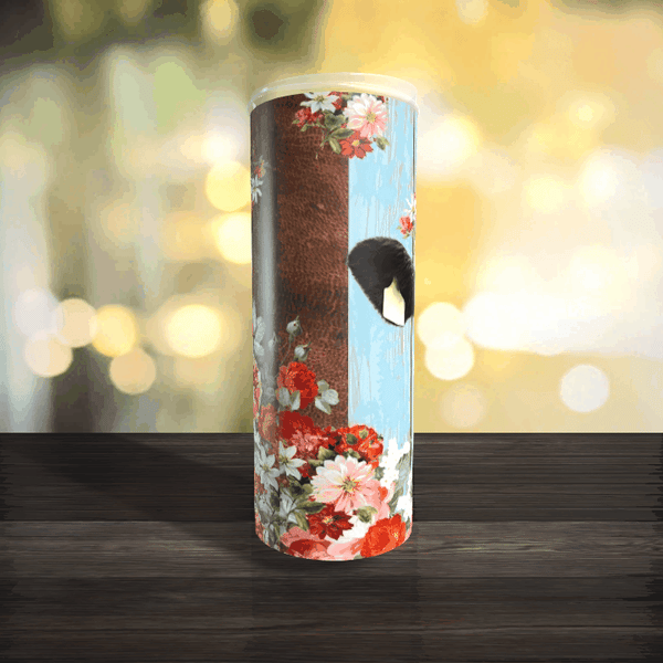 Cow with Flowers 20oz Tumbler