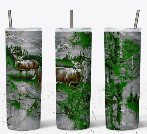 Deer Hunting Green 20oz Tumbler