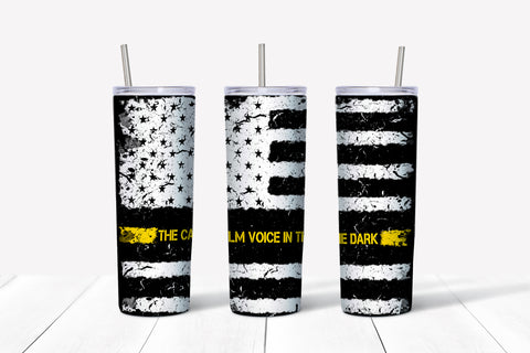 Distressed American Flag - The Calm Voice Tumbler