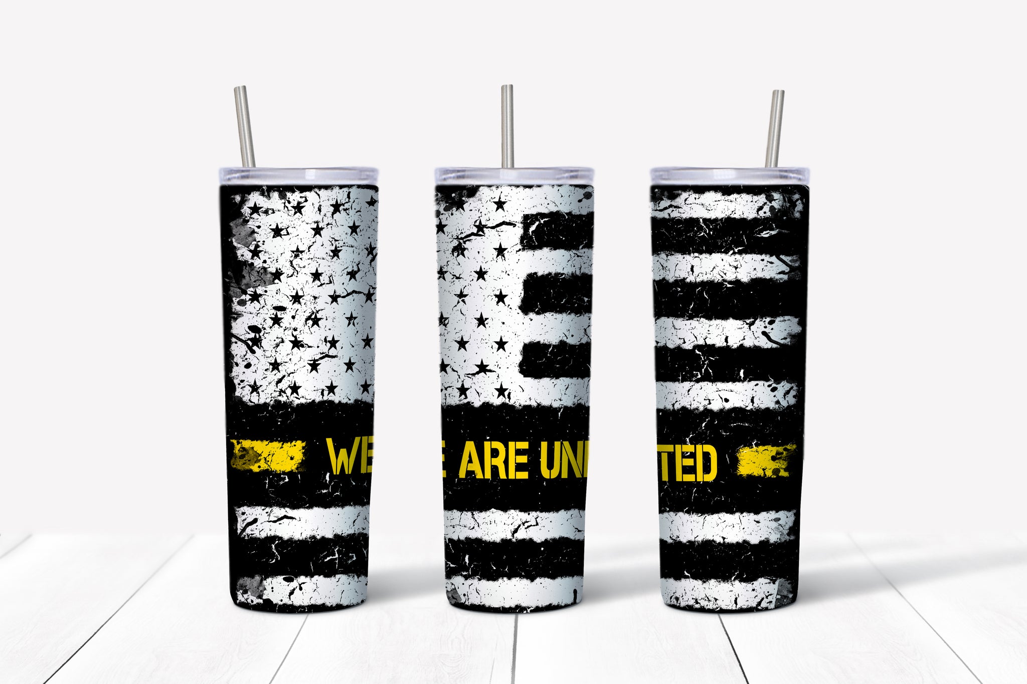 Distressed American Flag - We Are United Tumbler