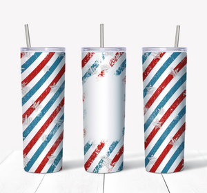 Distressed Stars and Stripes - Bleach Rectangle 20oz Tumbler