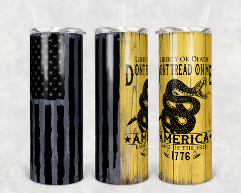 Don't Tread On Me American Flag 20oz Tumbler