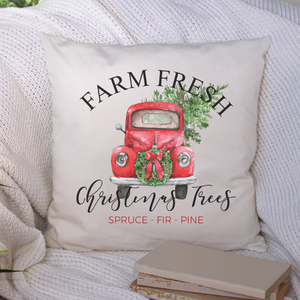 Farm Fresh Christmas Trees Pillow