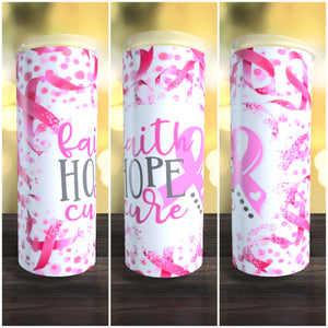 Faith Hope Cure 20oz Tumbler