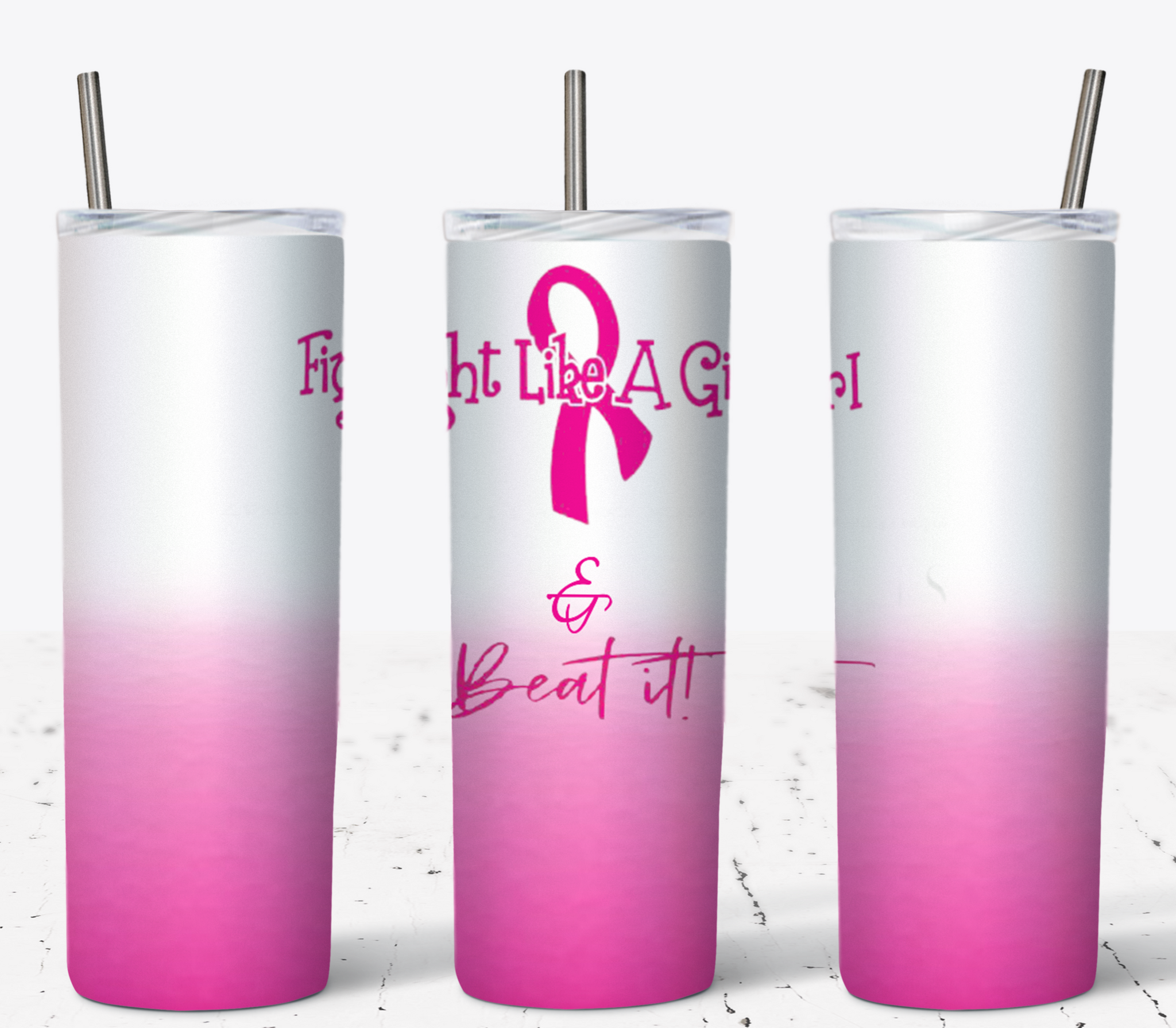 Fight Like A Girl and Beat It 20oz Tumbler