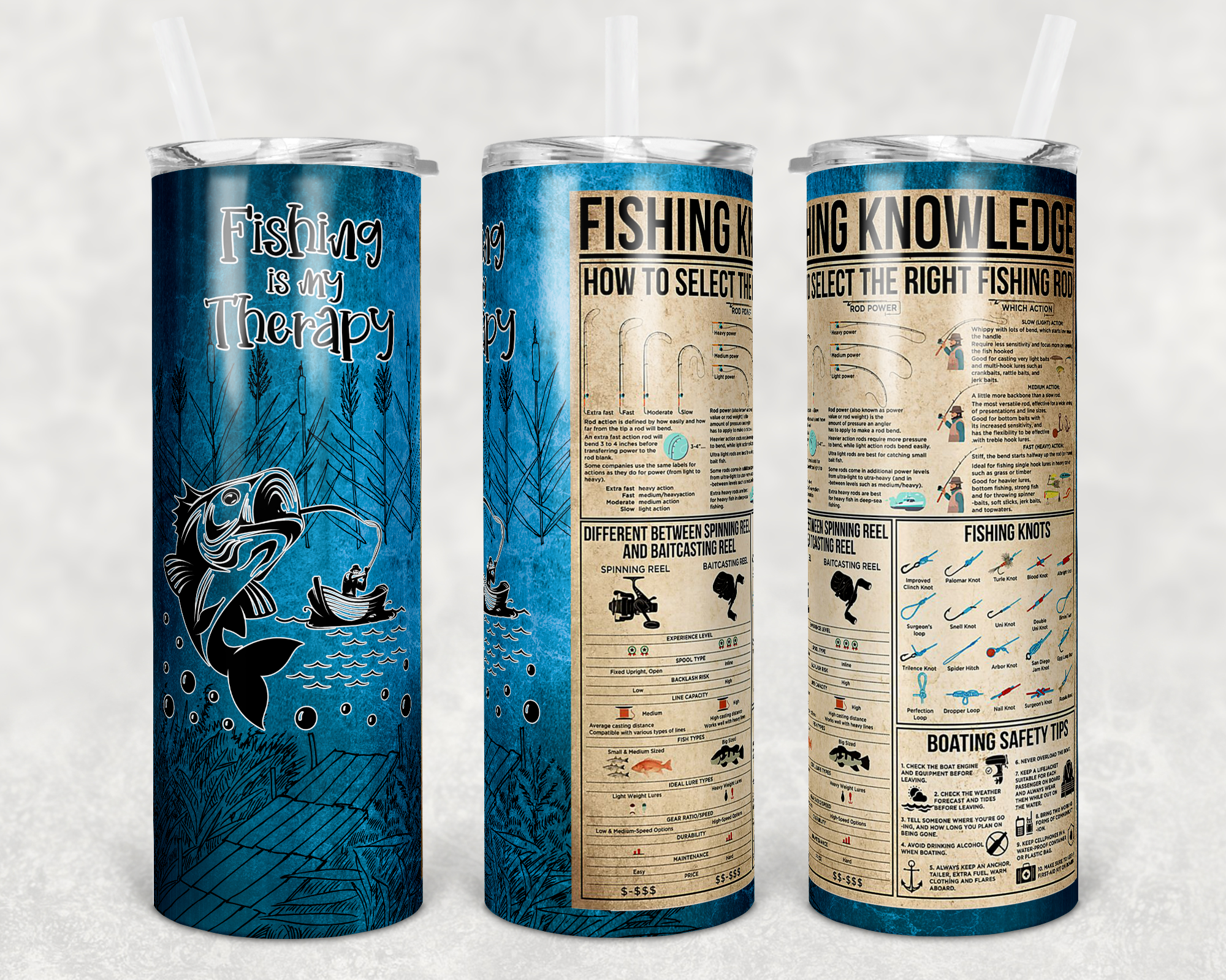 Fishing Knowledge Therapy 20oz Tumbler