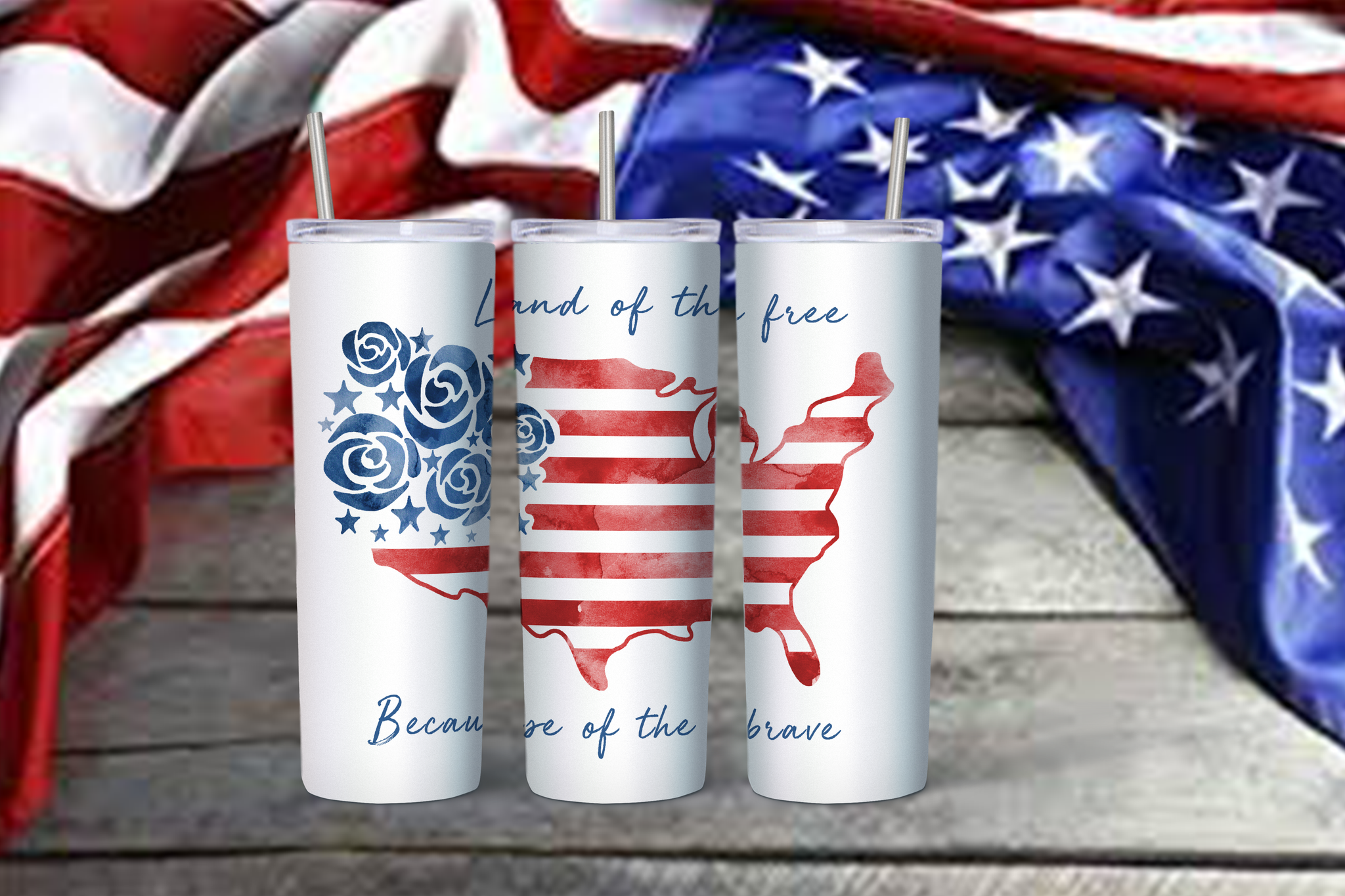 Land of the Free Because of the Brave Tumbler