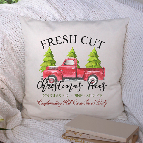 Fresh Cut Christmas Trees Pillow