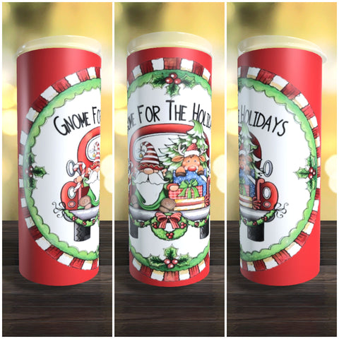 Gnome for the Holidays Red 20oz Tumbler