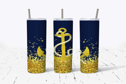 Gold Anchor 20oz Tumbler