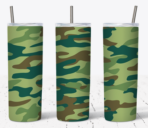 Green Camo 20oz Tumbler