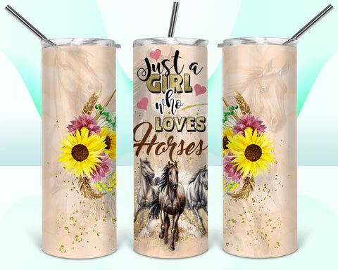 Just A Girl Who Loves Horses 20oz Tumbler