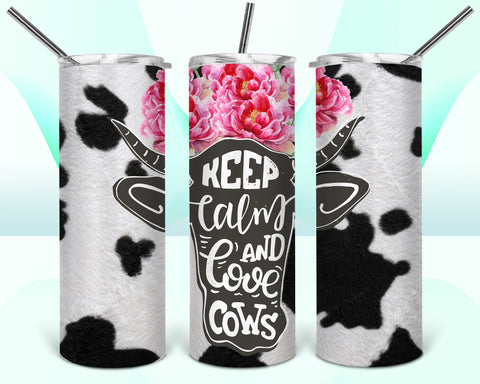 Keep Calm and Love Cows 20oz Tumbler