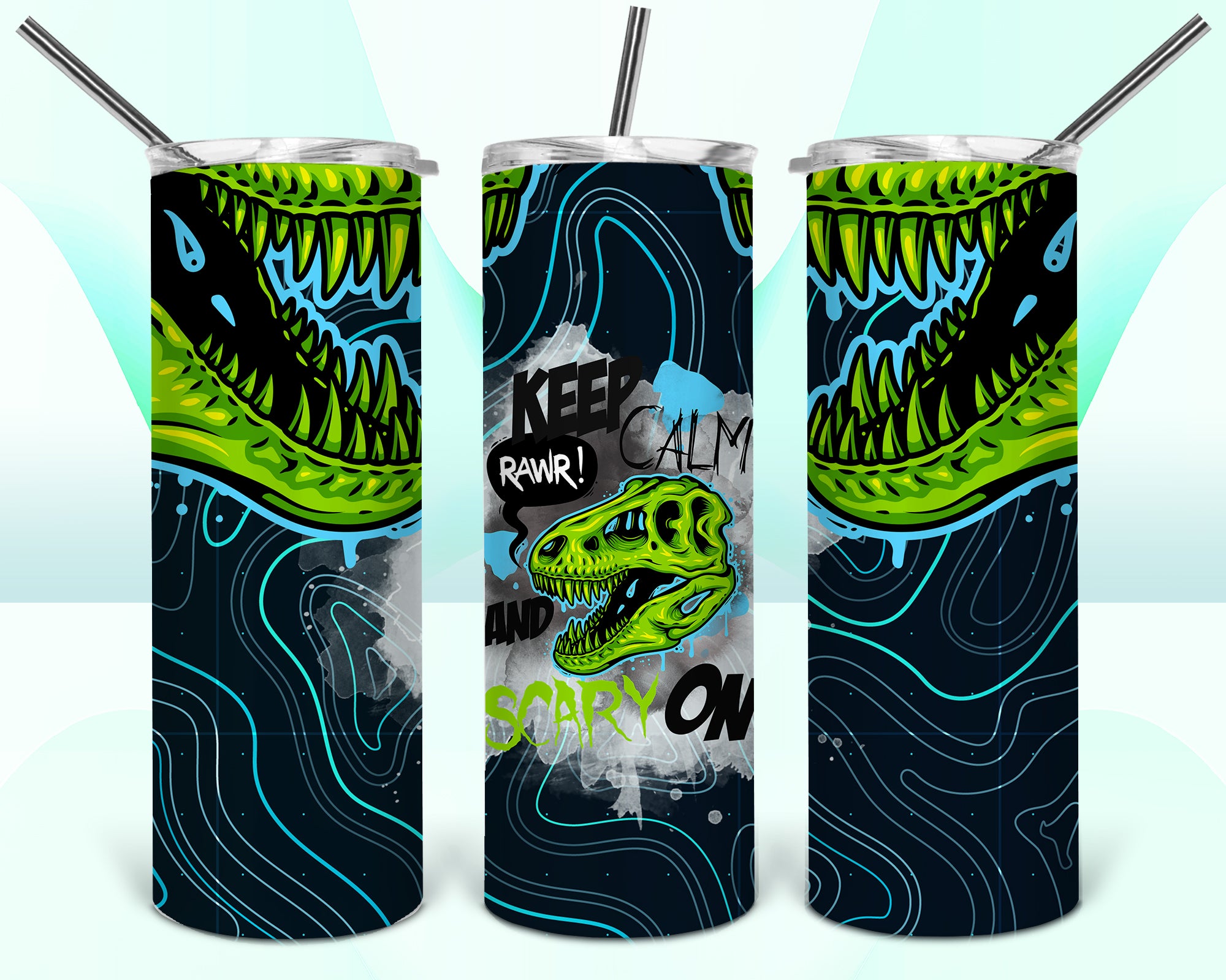 Keep Calm and Scary On 20oz Tumbler