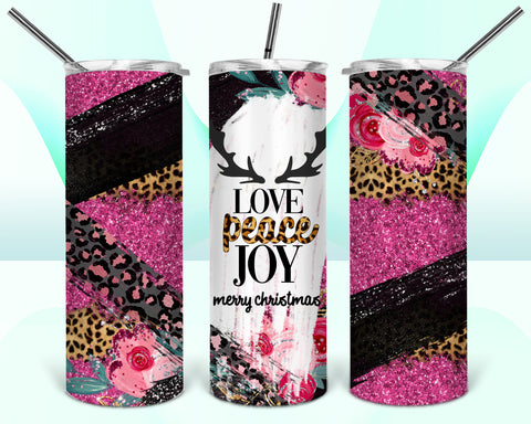 Love Peace Joy Merry Christmas 20oz Tumbler