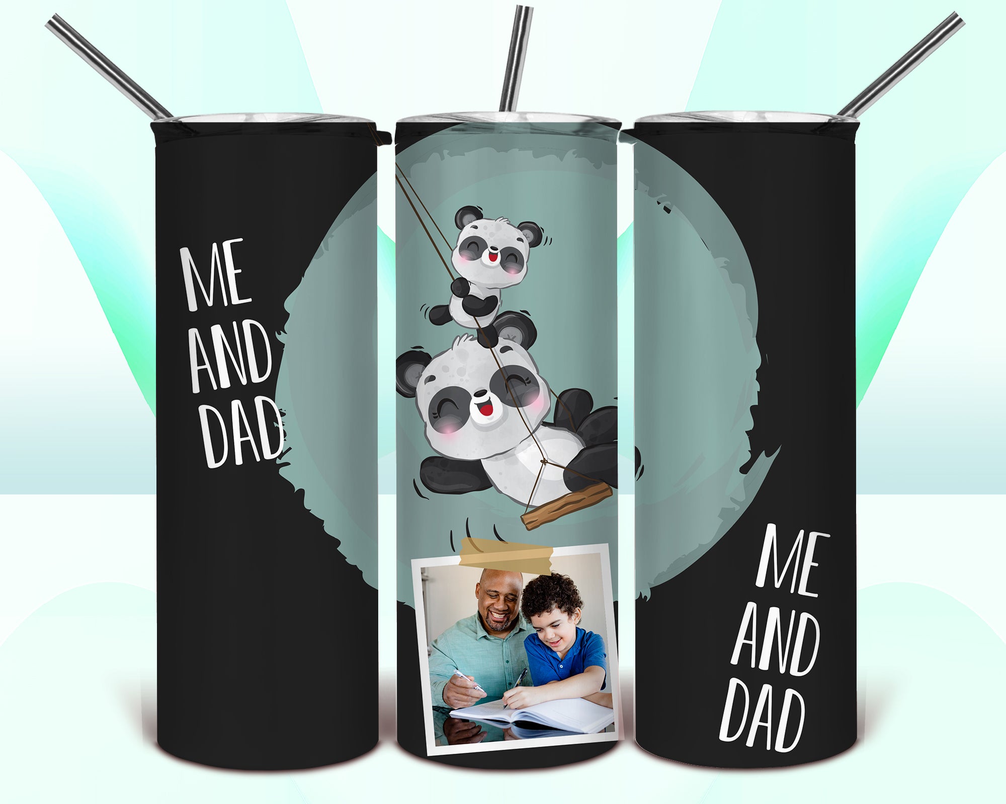 Me and Dad Collage Tumbler