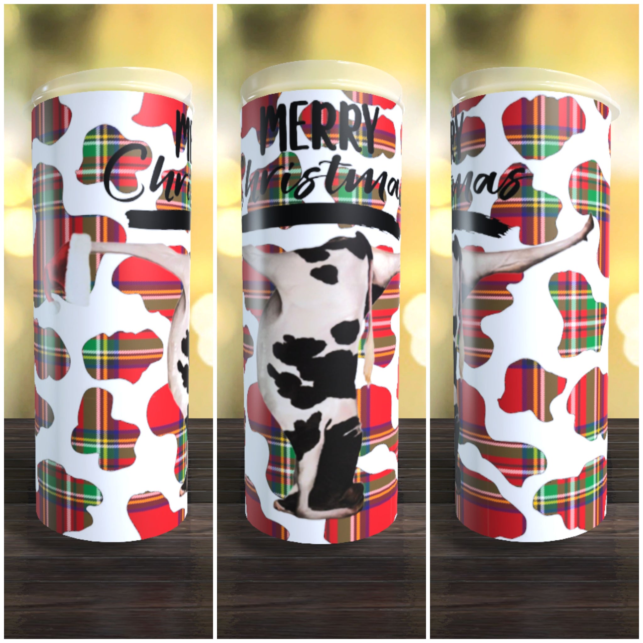 Merry Christmas Cow 1 20oz Tumbler