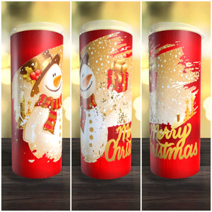 Merry Christmas Snowman 20oz Tumbler