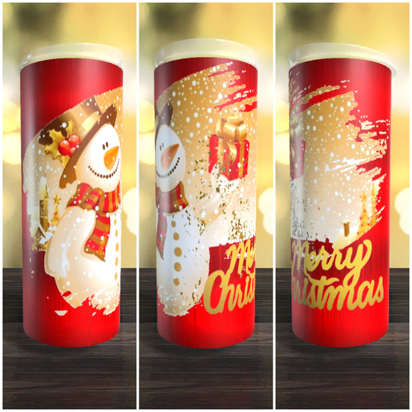 Merry Christmas Snowman 20oz Tumbler