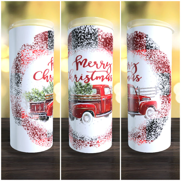 Merry Christmas Truck 1 20oz Tumbler