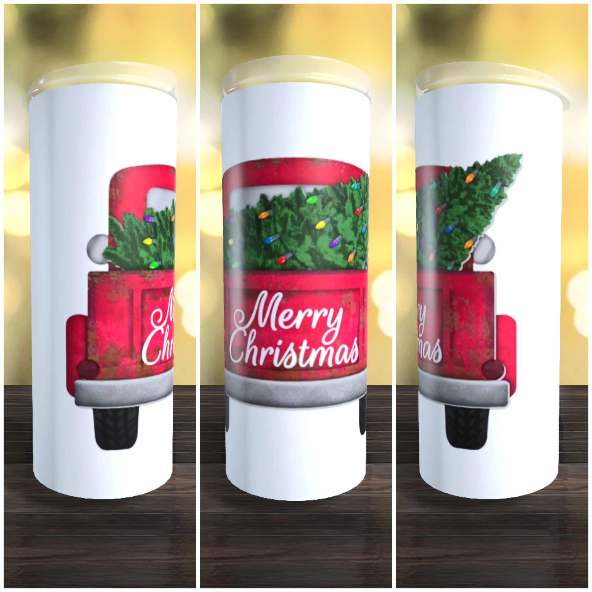 Merry Christmas Truck 4 20oz Tumbler