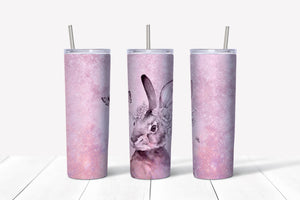 Pink Glitter Rabbit 20oz Tumbler