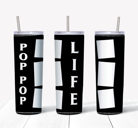 Pop Pop Life - Collage Tumbler