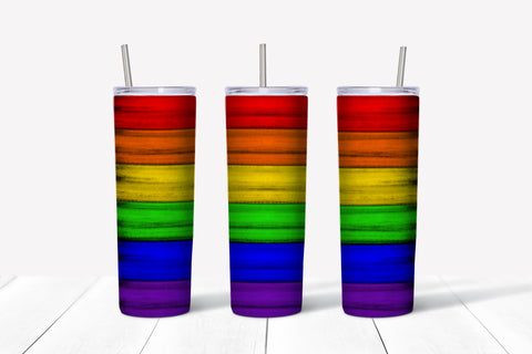 Pride Flag - Paint Strokes Tumbler