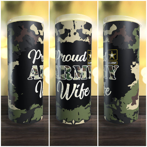 Proud Army Wife Tumbler