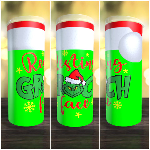 Resting Grinch Face 2 20oz Tumbler