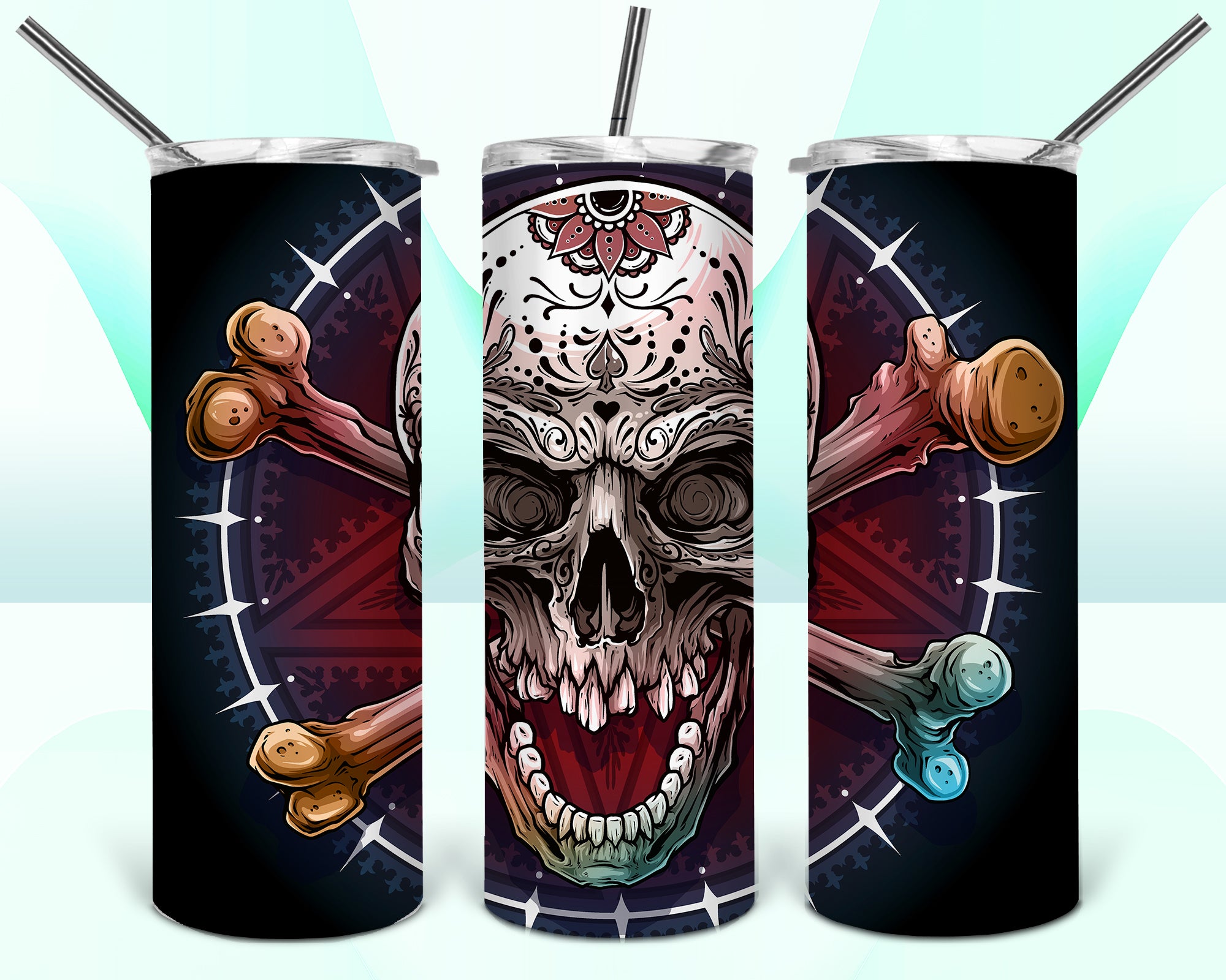 Skull and Cross Bones Tumbler