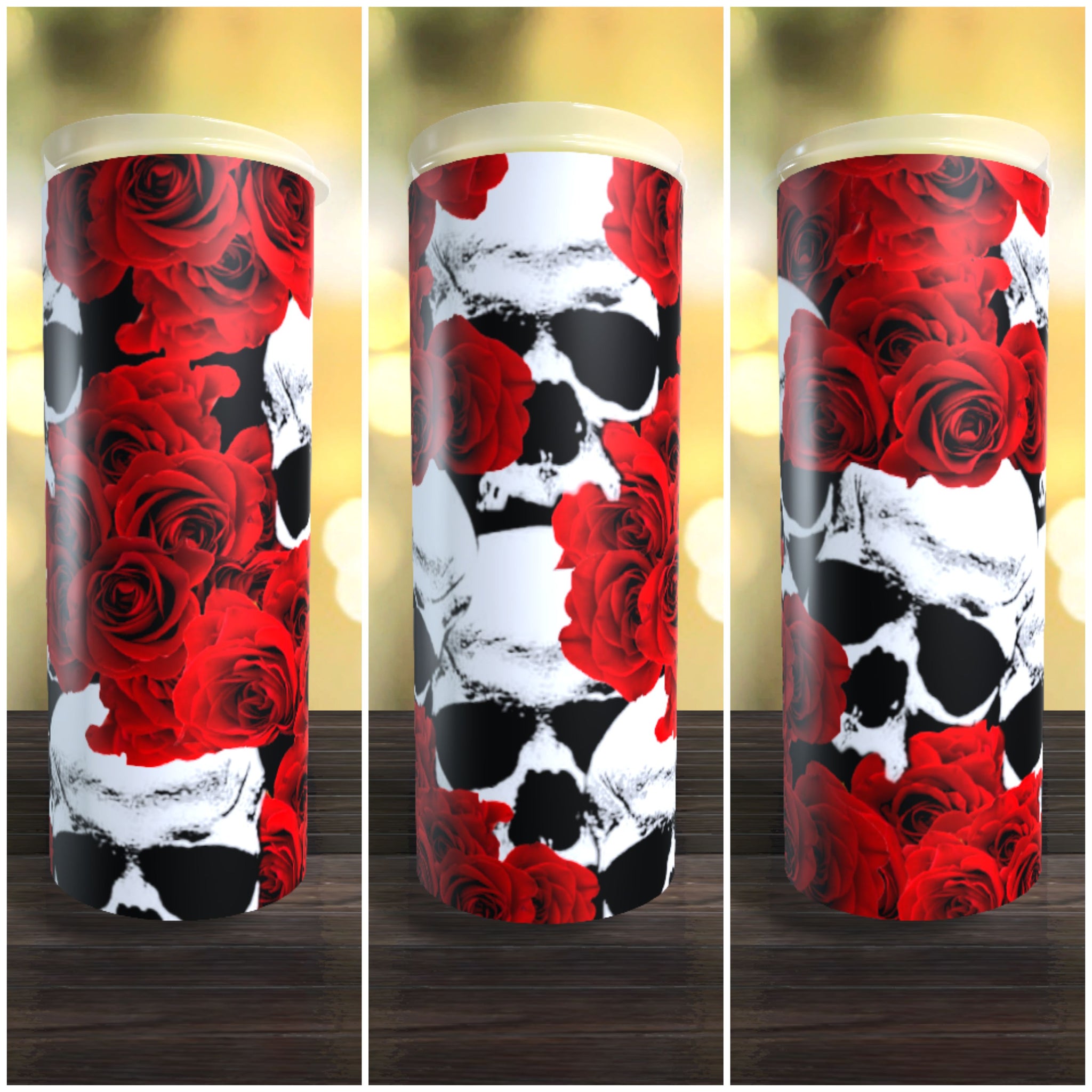 Skulls and Roses 3 20oz Tumbler