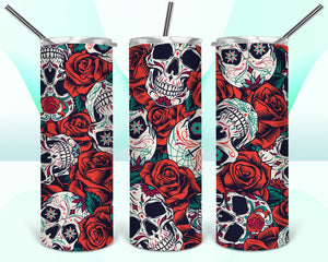 Skulls and Roses Tumbler