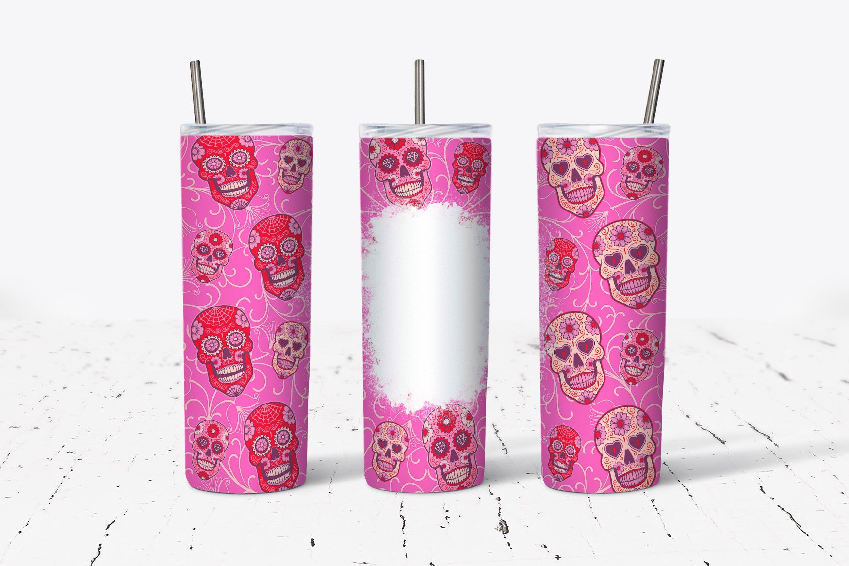 Sugar Skulls - Bleach Spot Tumbler