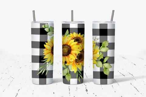 Sunflower Plaid 20oz Tumbler