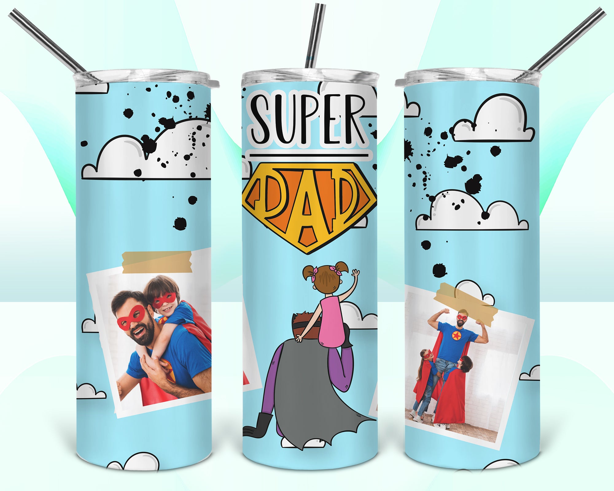 Super Dad 2 Collage Tumbler