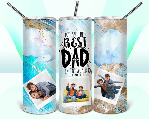You Are The Best Dad Collage Tumbler